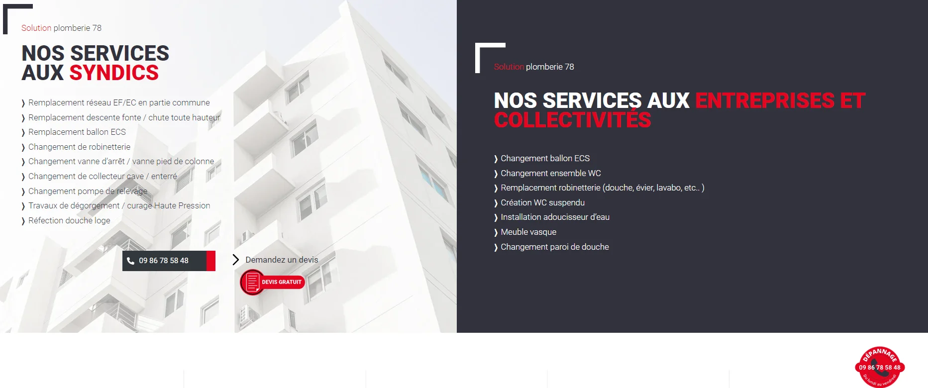 conception site web pour les syndics et entreprises
